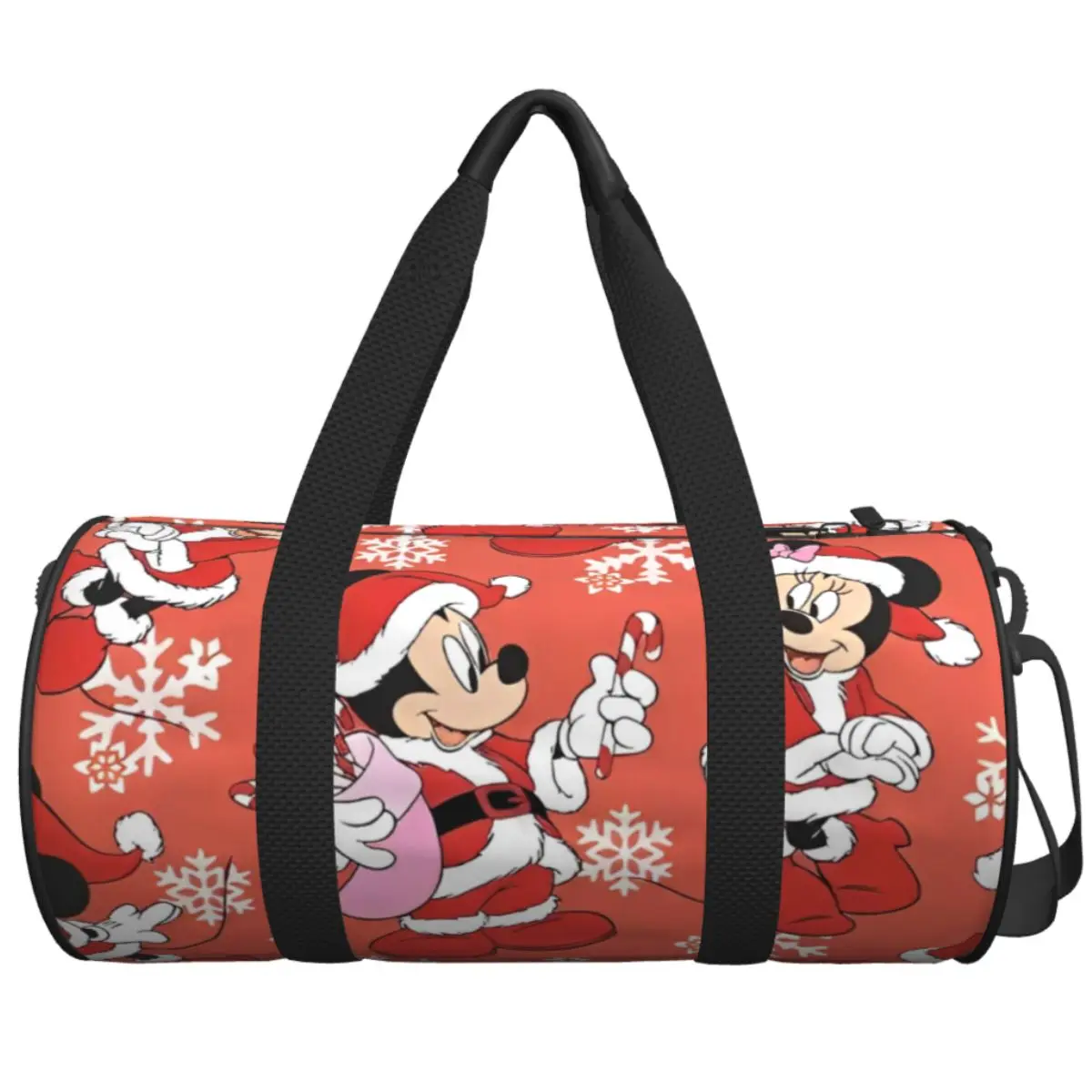 

Christmas Mickey Minnie Mouse Travel Bag Cute Cartoon Training Gym Bag Men's Large Funny Sports Fitness Bags Oxford Handbags