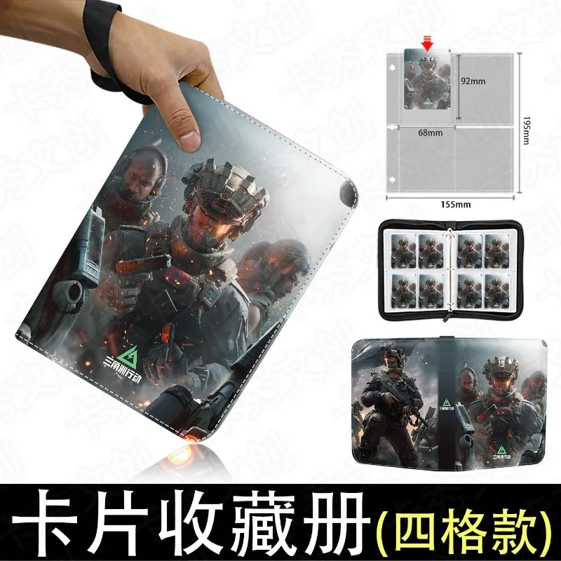 New Delta Force Zipper Binder Game Card Badge Collection Photo Album Book Millet Card Holder Fashion Toy Peripheral Cartoon Gift