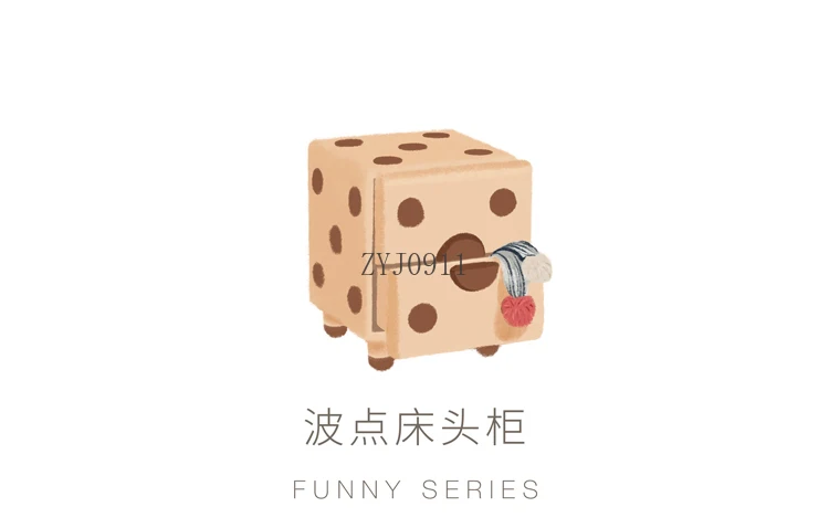 Bedside table, round solid wood simple hard maple black walnut children's bedside table storage