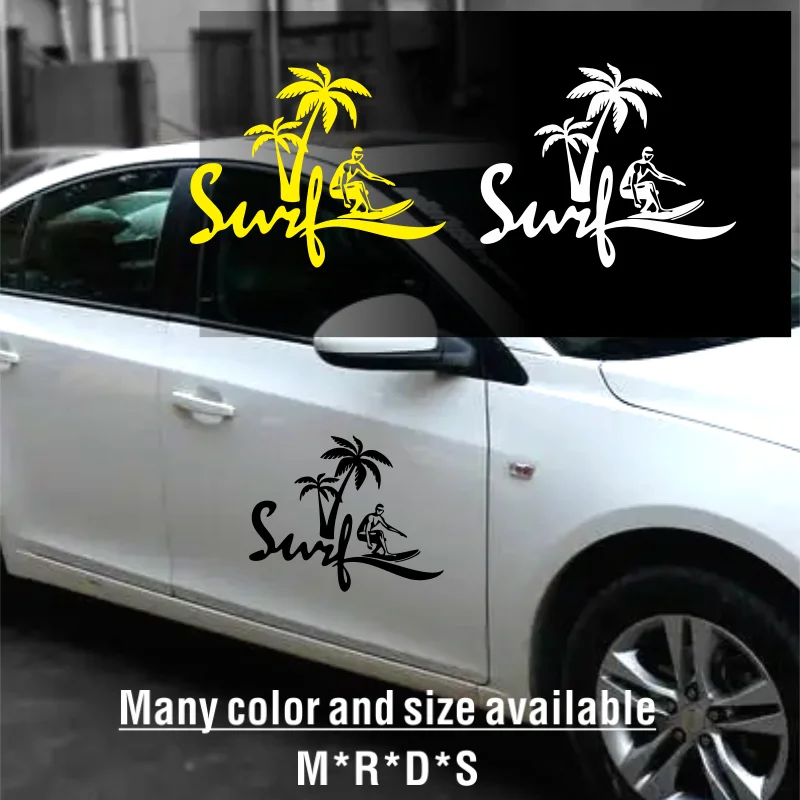 Outdoor summer beach surfing car stickers lacquered glass decorative personalized stickers Professional custom material  #199