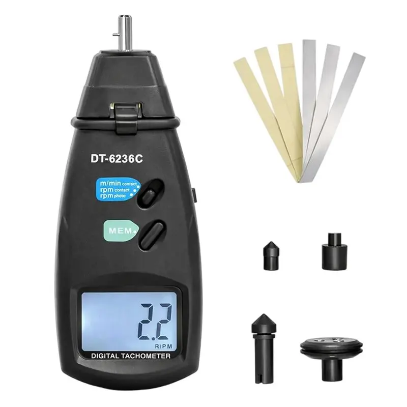 Leading-Laser& Contact Tester Digital RPM Tachometer(2.5- 99999 RPM), 2-In-1 Design For Engine, HVAC Motor And Drone Propeller