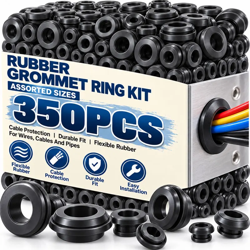Rubber Grommet Assortment Kit Wiring Blanking Grommet Plumbing Gasket Electrical Conductor Cable Wire Washer Firewal Hole Plug