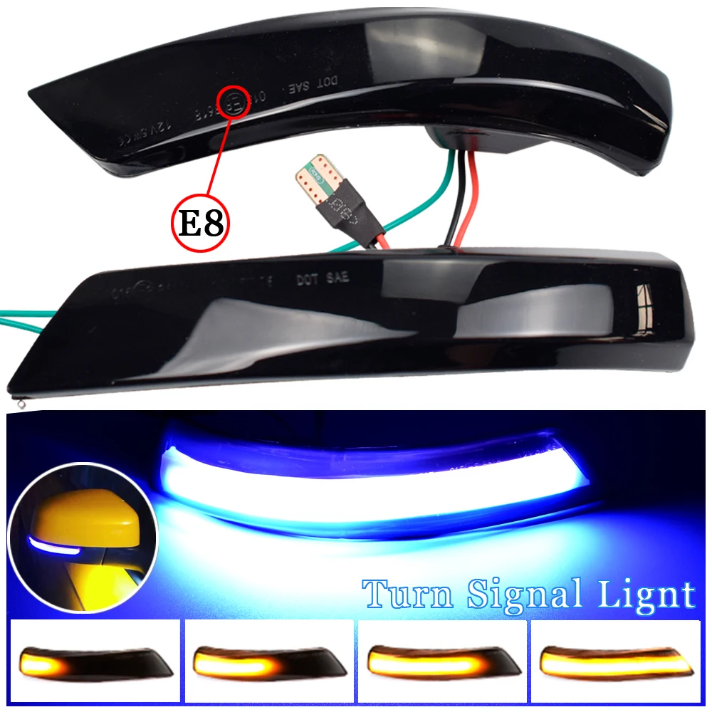 2Pcs For Ford Focus 2 MK2 Focus 3 MK3 3.5 Mondeo MK4 EU Dynamic Turn Signal Light Side Mirror Indicator Sequential Blinker Lamp