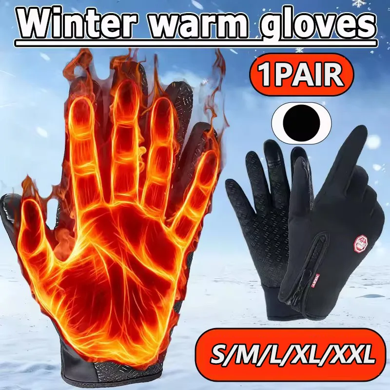 Unisex Fashion Touchscreen Gloves for Autumn Winter Outdoor Sports Running Hiking Cycling Activities Warm Gloves