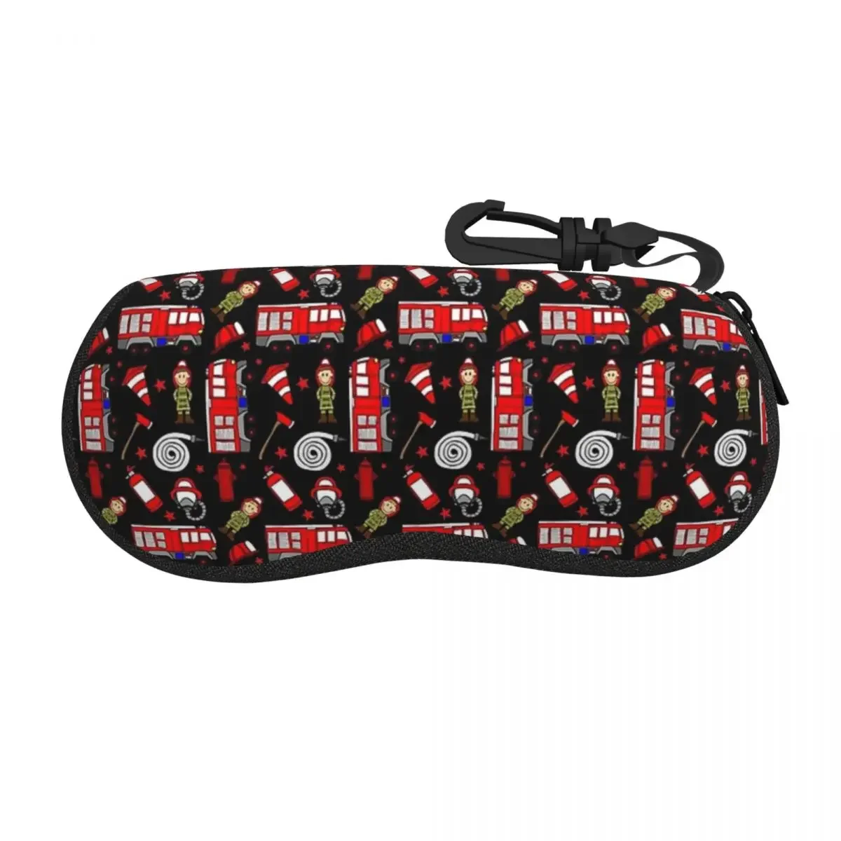 Fireman Firefighter Pattern 2 Shell Glasses Case Portable Sunglasses Box Women Men Soft Eyeglasses Bag Pouch