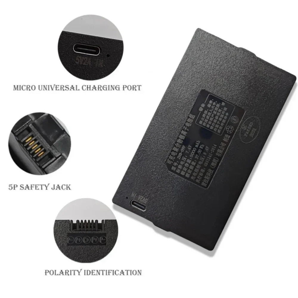 7.4V แบตเตอรี่ลิเธียมโพลิเมอร์สมาร์ทประตูล็อคแบตเตอรี่ 5000mAh สําหรับ Xiaomi Bosch Haier สมาร์ทลายนิ้วมือประตูล็อคส่งสายชาร์จ