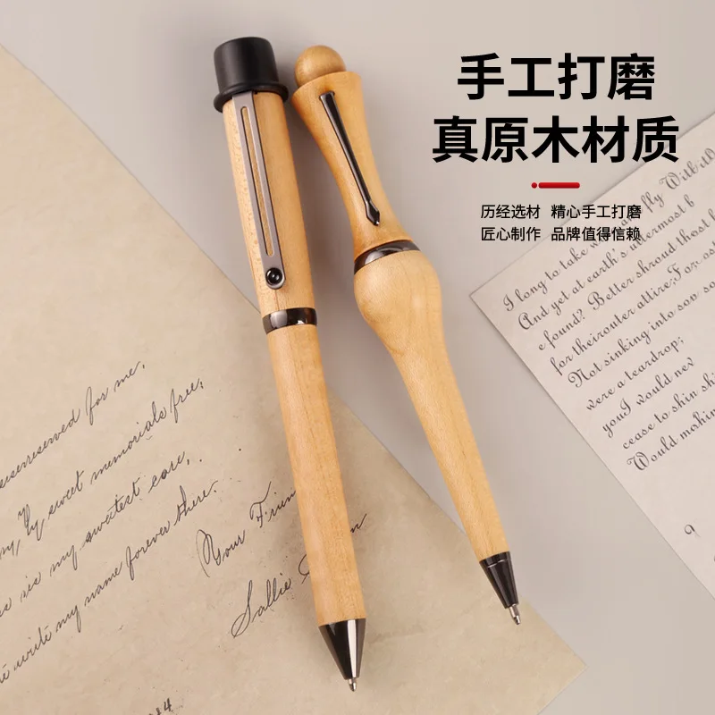 Oak Wood Couple Ballpoint Pen, Love Wedding Commemorative Gift Pen