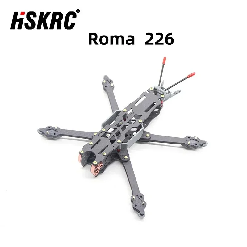 HSKRC Roma 226 рама 226 мм T300 3K Углеродное волокно 304 наборы из нержавеющей стали 5 мм рычаг для радиоуправляемых FPV беспилотных летательных аппаратов 5 дюймов