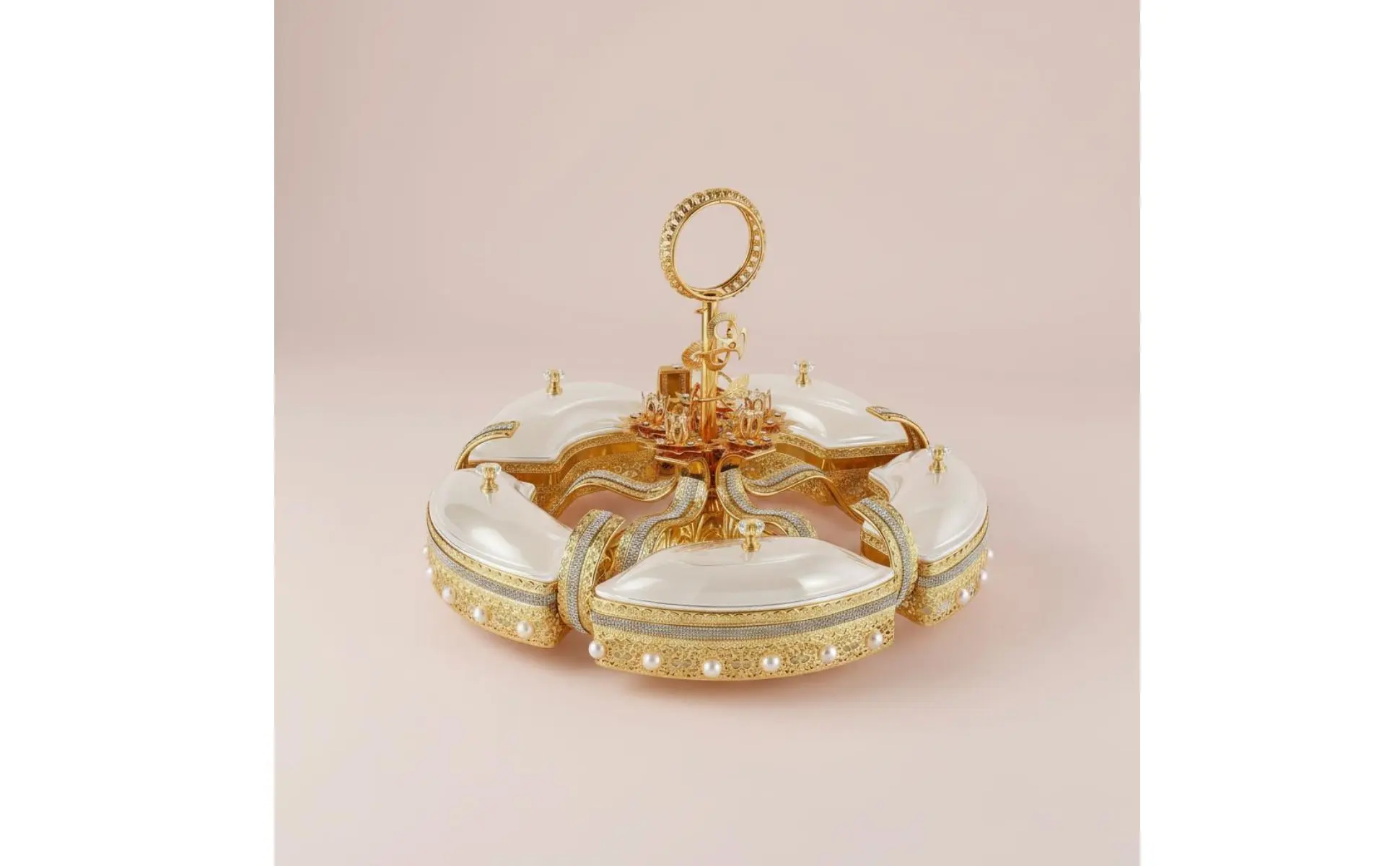 Covered Fruit Tray Lightweight Divided Snack Tray Lidded Snack Platter Dust Protection Decorative Candy Dish Moisture-Resistant