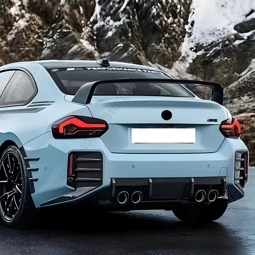 Car Rear Side Bumper MP Style For BMW Double Door M2 G87 2023-2024 ABS Lower Air Vent Cover Tuning Splitter Diffuser Trim