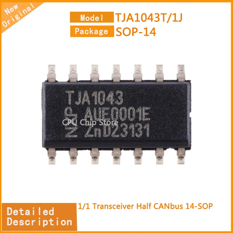 10Pcs/Lot  New Original TJA1043T/1J  TJA1043T  1/1 Transceiver Half CANbus 14-SOP