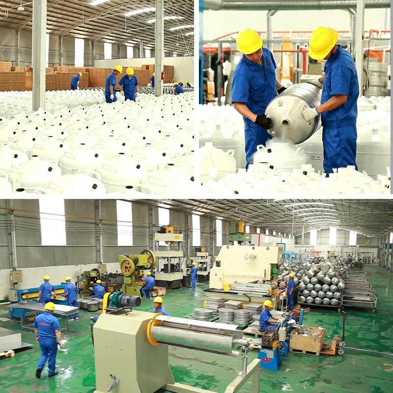 50L Aluminum Liquid Nitrogen Tank with 6PCS 5*5 Rack for Laboratories YDS-50-125 Frozen Sperm Container Semen Dewar Tank