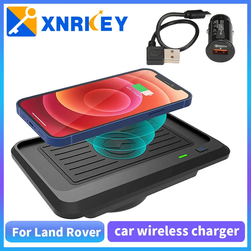 XRNKEY Car Wireless Charging Pad 5W 7.5W 10W Phone Charger Car Wireless Charging Accessories For Land Rover Discovery Sport