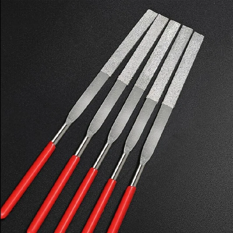 2pcs Diamond File Set Metal Stone Grinding Flat Diamond Needle File DIY Wood Rasp File Needle Jewelry Polishing Tool