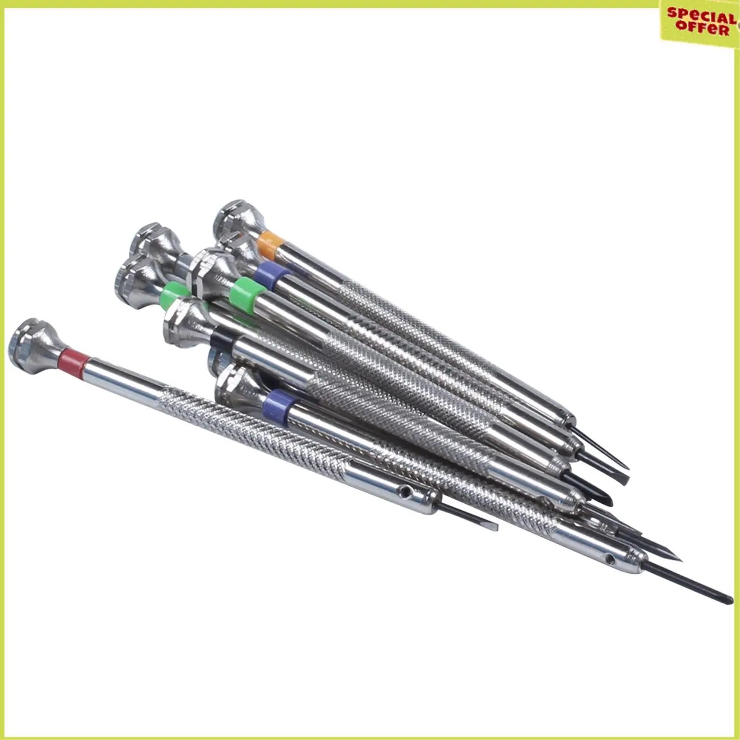 

A34R 9Pcs 0.8Mm-2.0Mm Watch Screwdriver Screw Driver Kit Repair Tools Set For Watches Glass