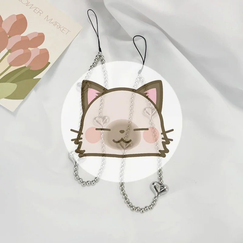 

Новый серебряный брелок для телефона в стиле Y2K с сердечком и бантиком, подвеска с бусинами, аксессуар для телефона, подвесная веревочка, украшение для девушек.