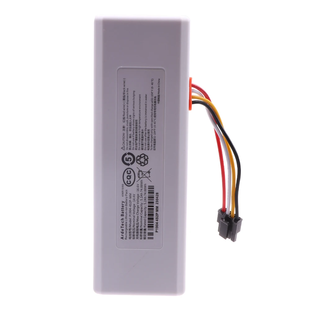 بطارية أصلية لهاتف شاومي Mijia ، 14.4 فولت ، 5200mAh ، 12800mAh ، 1C ، STYTJ01ZHM ، مكنسة آلية ، منظف ممسحة ، قطع ملحقات