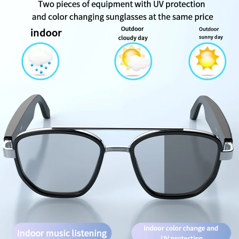 

Умные Bluetooth 5,4 аудиоочки, прослушивающие музыку, говорящие вождения, уличные очки с защитой от синего света, наушники, защита от ультрафиолета