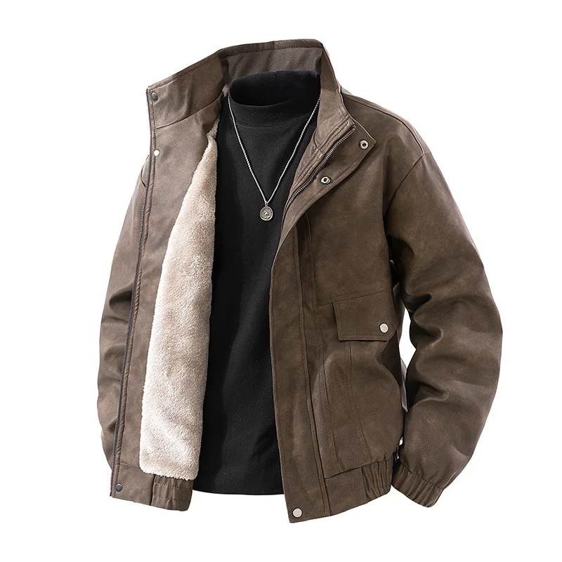 

2025 Winter Stylish Men Parkas Jackets Outdoor Stand Collar Male Clothes Thicken Warm Windproof Cotton Jackets Quality All-match