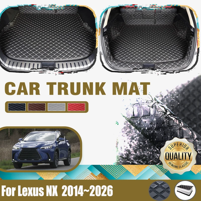 

Car Rear Trunk Mat For Lexus NX AZ10 AZ20 MK1 MK2 2014-2026 5SEAT Leather Carpets Cargo Covers Liner Storage Pad Auto Acessories