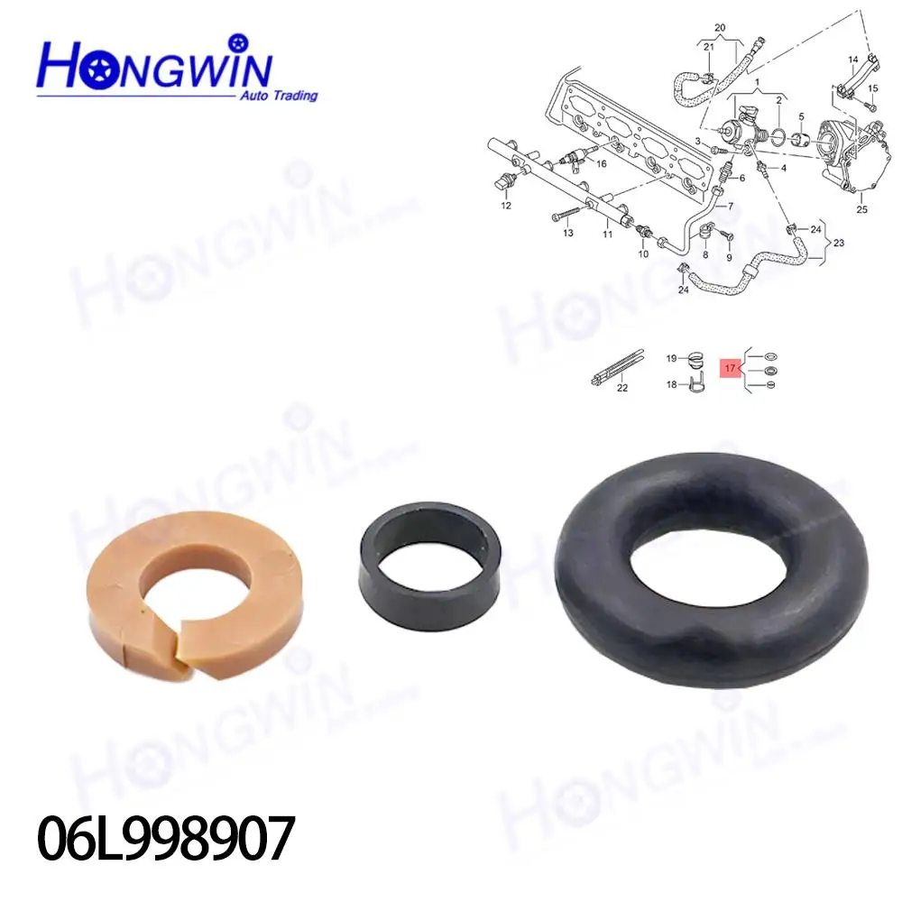 

06L998907 06L 998 907 06E998907F Ремкомплект уплотнений топливной форсунки для Audi A3 A4 A5 A6 A7 Q2 Q3 Q5 Q8 TT Skoda Superb