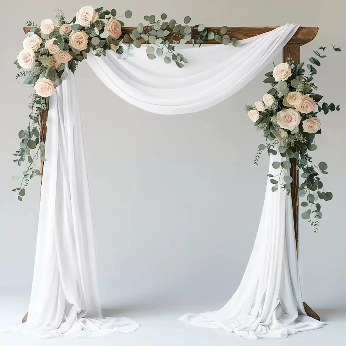 Elegant Arch Draping Fabric Shimmery Sheer Curtain Drape for Spring Outdoor Wedding Ceremony Birthday Party Garden Brunch 1 Pane
