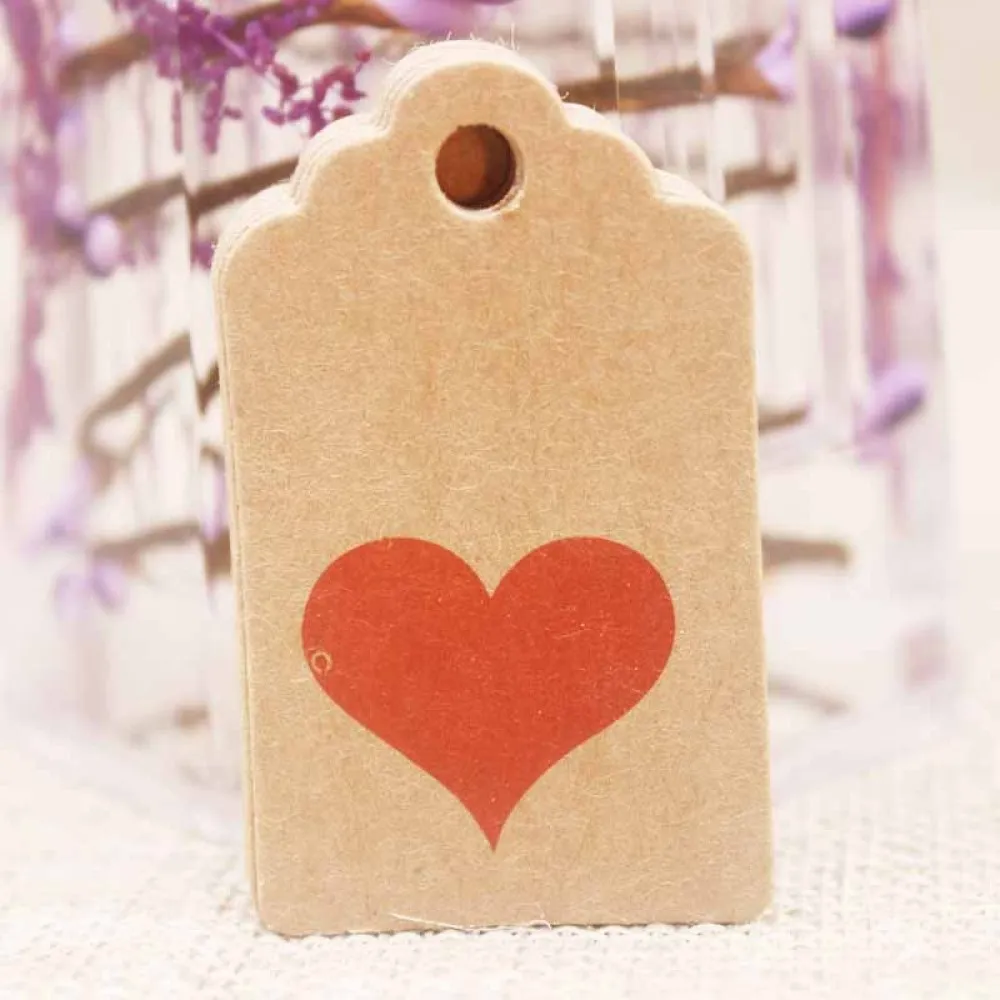 

100pcs Rectangle Paper Gift Tags Hange Tags For Arts and Crafts Weddin Valentine's Day BurlyWood 50x30x0.4mm, Hole: 5mm