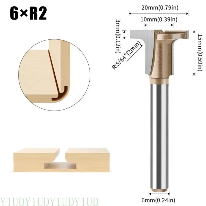 

Y1ud Woodworking Tool T Slot полу круглый плоский фрец
