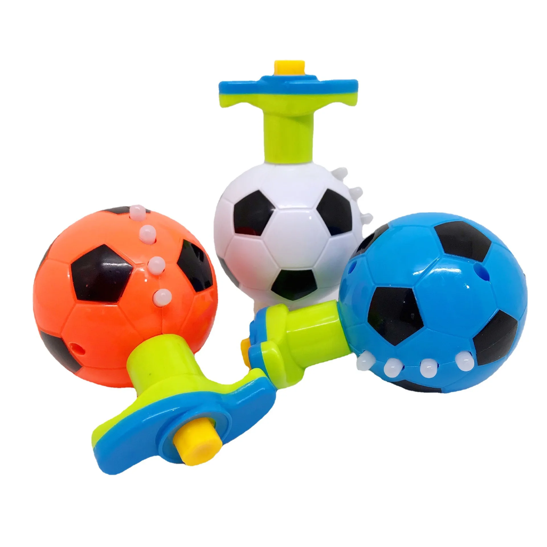 Novelty Funny Light-emitting Toys Simulation Soccer Ball Multi-color Spinning Gyro Toys With Light Music Soccer Ball Gyro