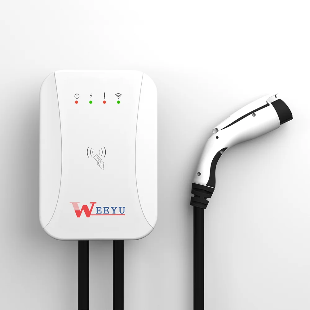 WEEYU OEM 7KW Electric Vehicle Wall Box EV Car Charger Station type 1 type 2 Charging adapter