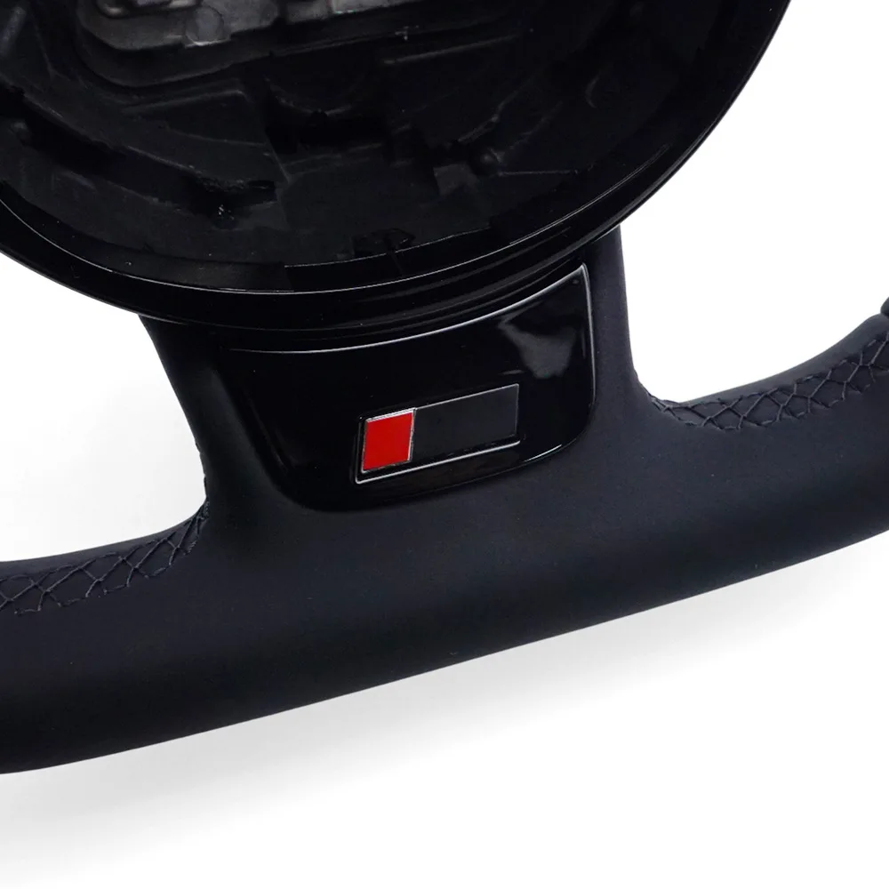 Geeignet für Audi A6C7RS, Standard-Lenkrad mit halb gedrehter schwarzer Linie, ohne Tasten, lackierter schwarzer Tastenrahmen, Lenkradunterseite – Detail 4