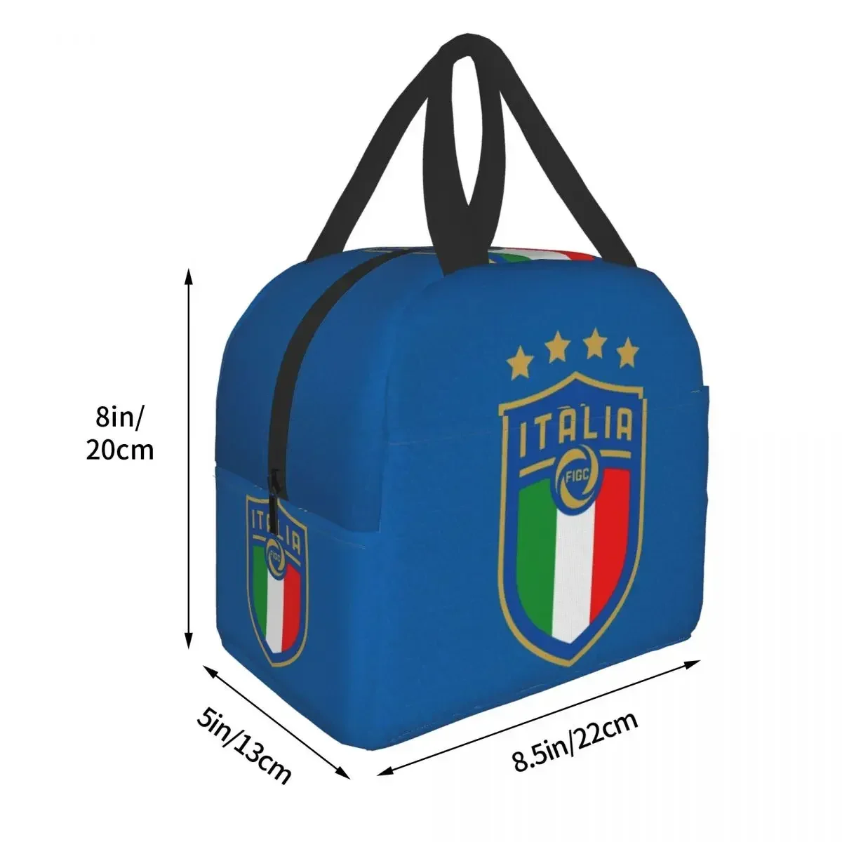 

Italia Figc Insulated Lunch Tote Bag for Women Italyan Soccer Football Portable Cooler Thermal Bento Box Kids School Children