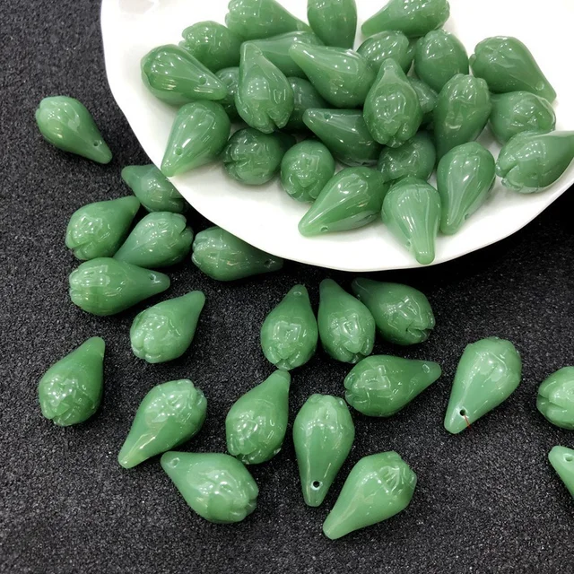 10 sztuk DIY naturalny jadeit agat kwiatowe koraliki akcesoria moda prawdziwa biżuteria kamień szlachetny Amulet luksusowe najlepiej sprzedające się prezenty z amuletem