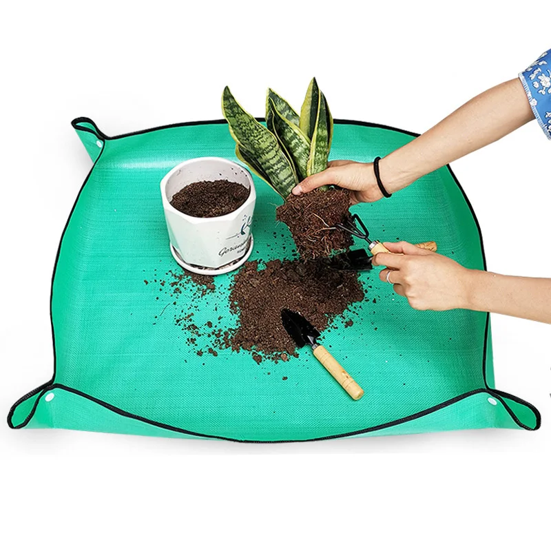 Flower Pots Transplanting Mats Gardening Planting Mat PE Plant Repotting Mat Foldable Waterproof Gardening Potting Pad