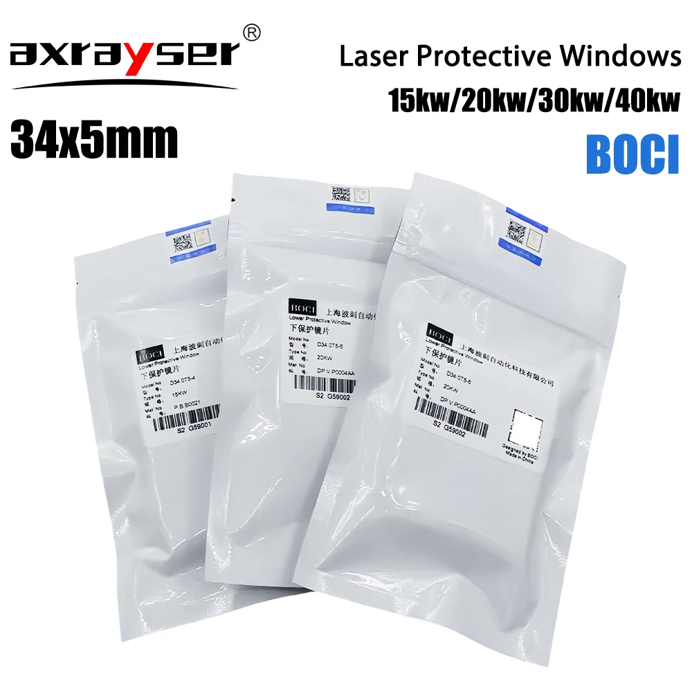 34x5 Original BOCI Protective Lens Windows Ceramic Anti-collision Screw BLT641 421 831 Tongkuai HAN\'S Fiber Laser Cutting Head