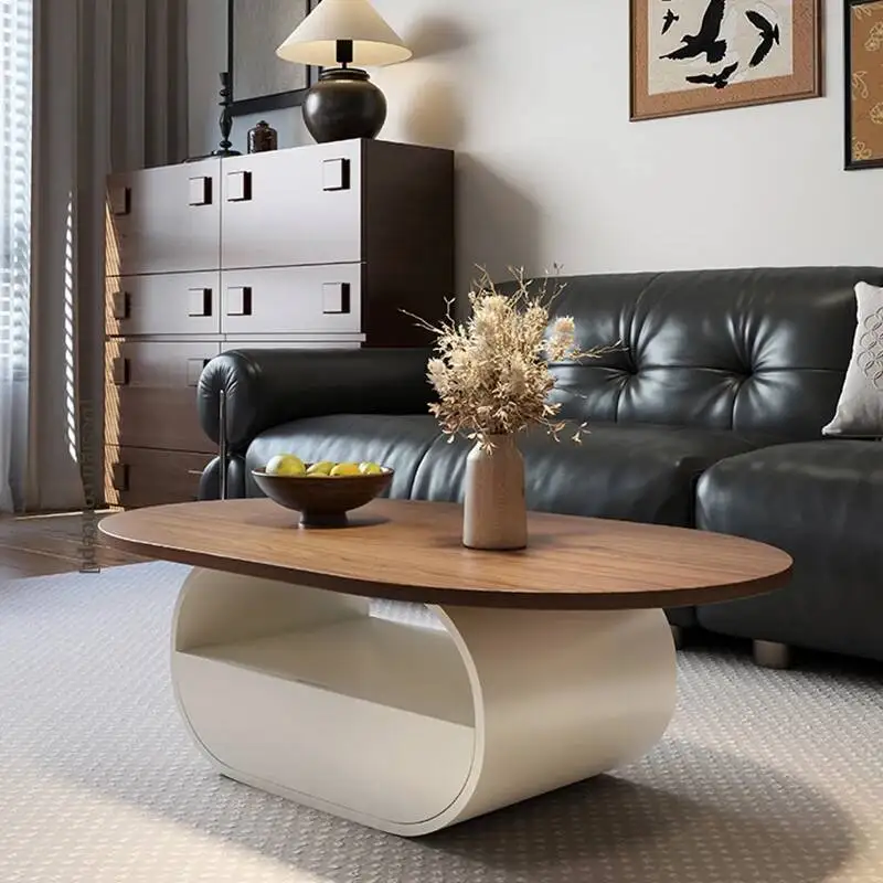 طاولات القهوة الجمالية الفاخرة تصميم تخزين طاولة القهوة الحديثة الاسكندنافية بسيطة فريدة من نوعها أثاث غرفة المعيشة ميسا دي سنترو #4