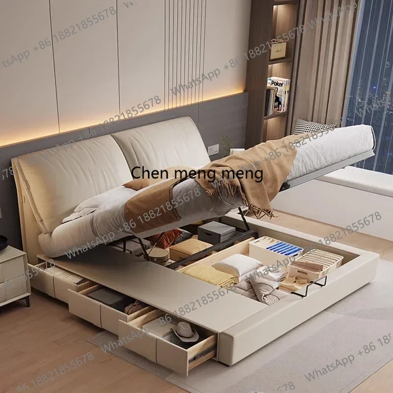 

Многофункциональная деревянная кровать размера King-size, детская двухъярусная кровать с местом для хранения, безопасная, солнцезащитная, в форме замка, японская кровать, уникальная мебель