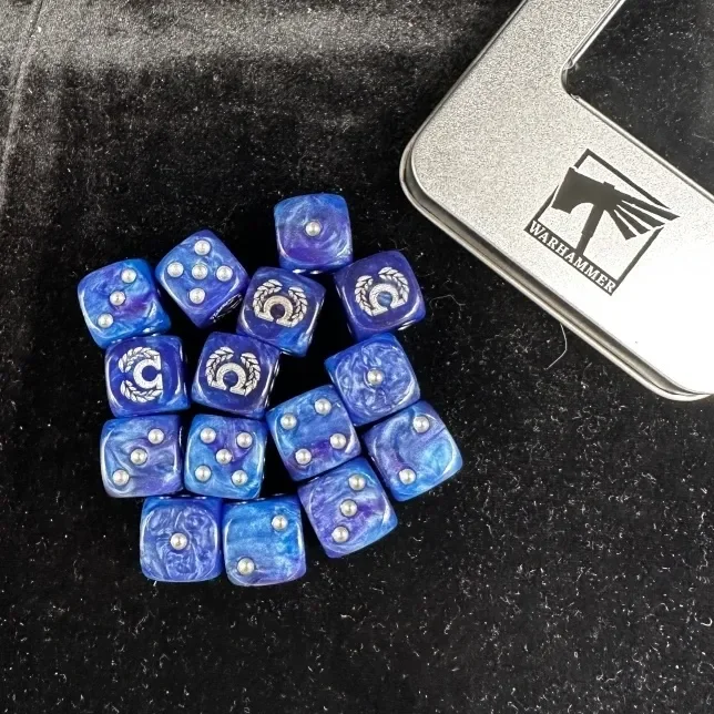 10/20Pcs Warhammer 40K Ultramarines Dice Set 16mm D6 Resin Dice