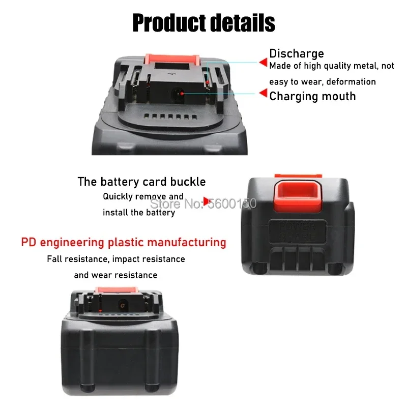21V 18650 lithium battery large capacity lithium battery tool accessories for rechargeable electric screwdriver electric wrench