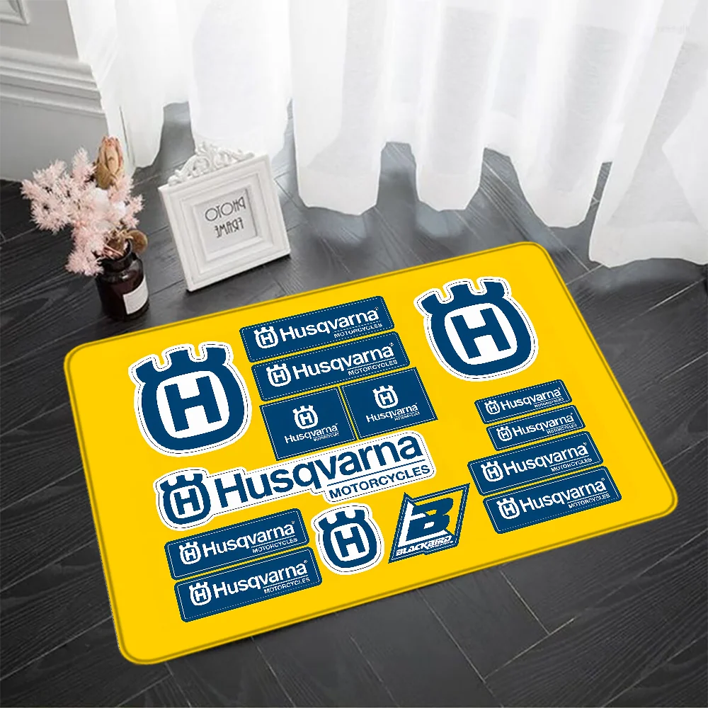 Children Room Mat Husqvarna Motorcycles Home Carpets Washable Non-slip Kitchen Rug Bath Mats Custom Doormat Entrance Door Carpet