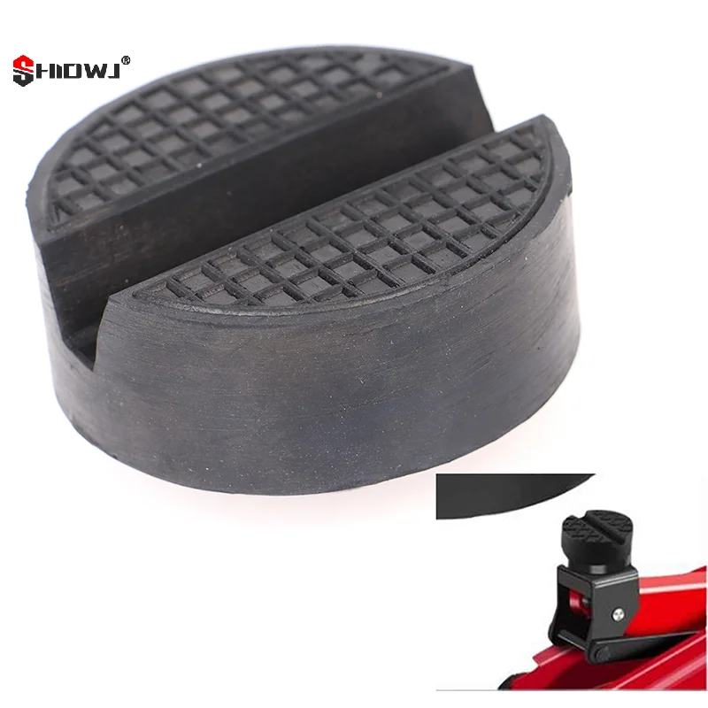 

1Pcs Car Lift Jack Stand Rubber Pads Black Rubber Slotted Floor Jack Pad Frame Rail Adapter Universal Car Removal Repair Tool