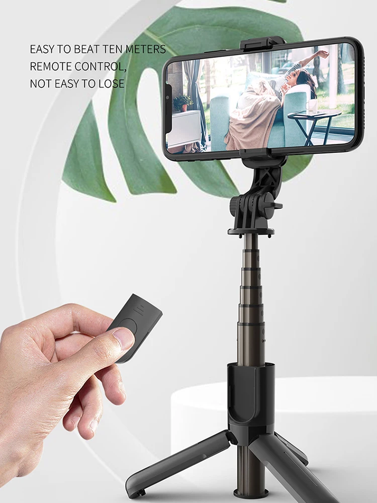 Bluetooth remote control mobile phone selfie stick beauty fill light multi-functional APP live video mini stand tripod folding