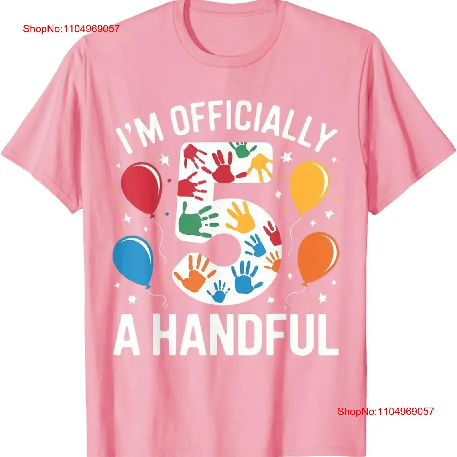 

Футболка Kids I'm Officially A Handful для 5-го дня рождения, винтажная стильная футболка унисекс с графикой, слегка уличная одежда