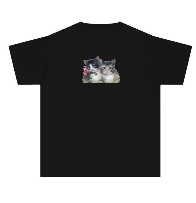 Korean Meme Short-sleeved Hungry Hamster Ramen Printed T-shirt Top Cute Foodie Hamster Graphic Casua