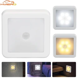 Motion Sensor LED Night Light Smart USB Charging Battery Operated WC Bedside Lamp For Room Hallway Pathway Toilet Home Lighting