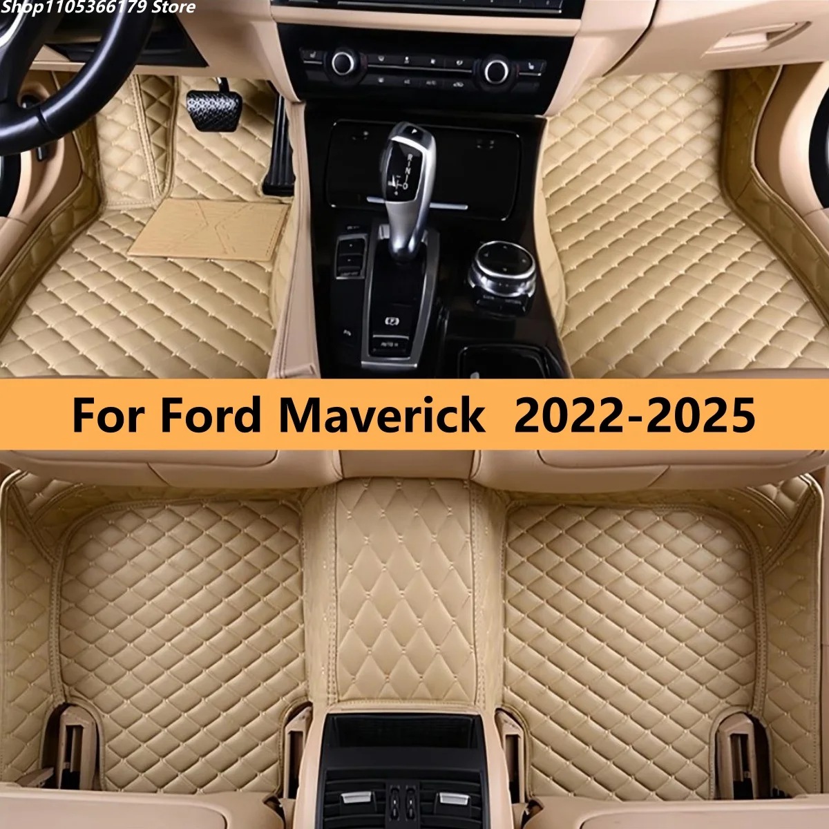 

Коврики для пола 100% совместимые с Ford Maverick 2022 2023 2024 2025, кожаные автомобильные коврики, полный комплект, коврики для ног, коврики-подстилки
