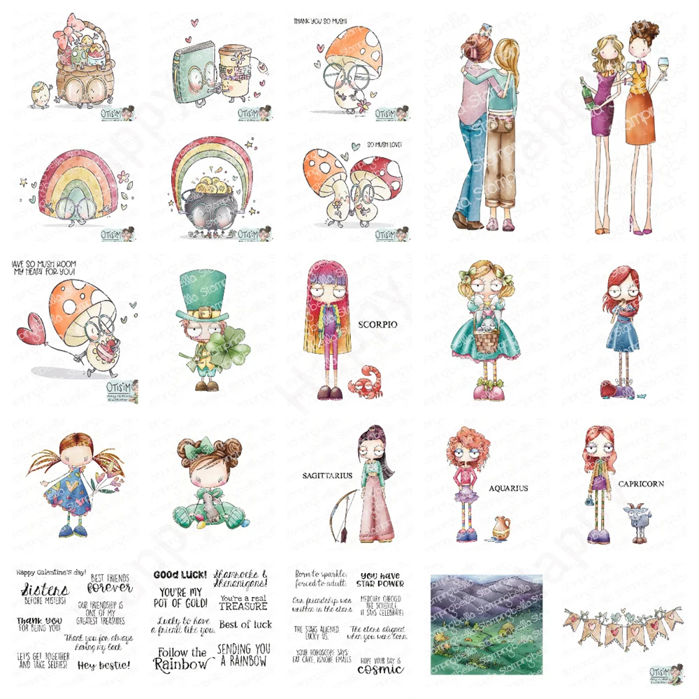 Oddball مع سلة عيد الفصح المطاط طوابع بطاقة الاستنسل ورقة بطاقات اليدوية ألبوم اللوحة ورقة جديدة