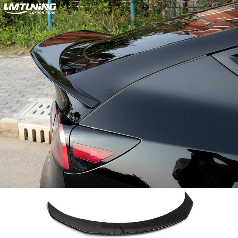 LMTUNING Trunk Spoiler fits for Tesla Model Y Sedan  Factory Outlet Carbon fiber pattern Rear Boot Lid Highkick Tail Wing Lip