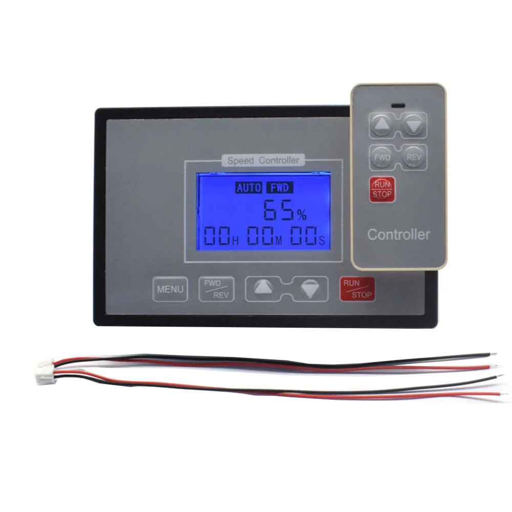 DC 10-55V 60A LCD Smart Digital Display Wireless Remote Control PWM DC Motor Speed Controller 0~100% Adjustable 12V 24V 36V 48V