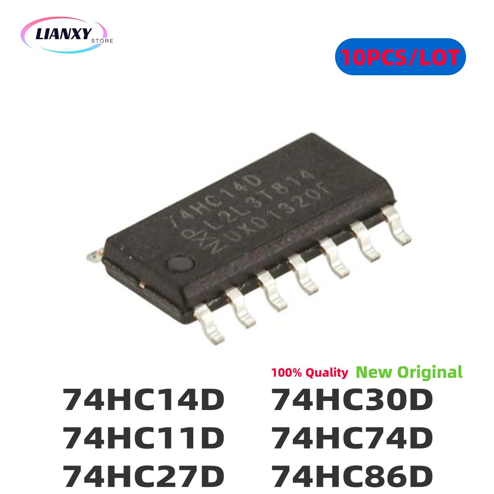 (10PCS/LOT) New Original 74HC14D 74HC11D 74HC27D 74HC30D 74HC74D 74HC86D SOIC-14 Logic Chip IC